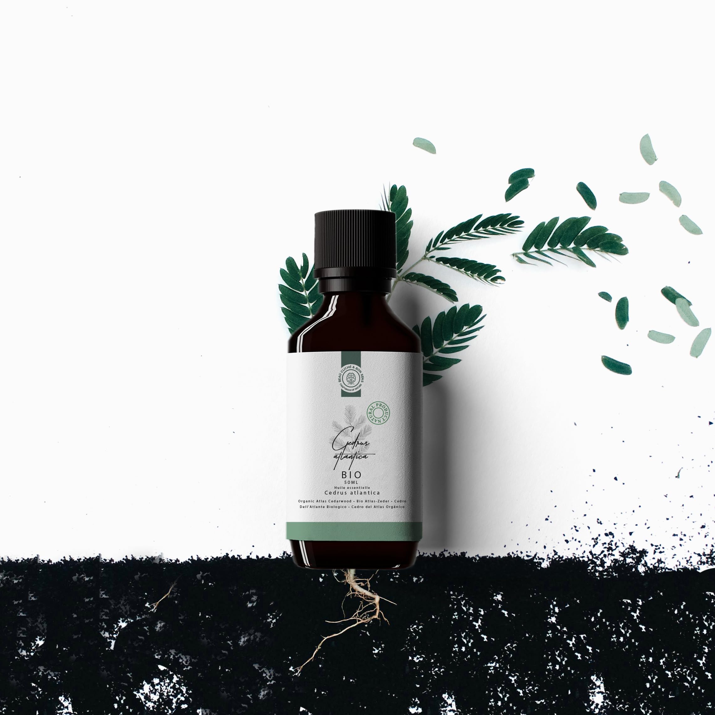 50ml Olejek eteryczny z Cedru Atlast BIO (Cedrus atlantica) - 100% Czysty i Organiczny - Autentyczny Zapach Cedru do Diffuzora, Produkcja DIY: Mydło, Kosmetyki, Świece, Spray