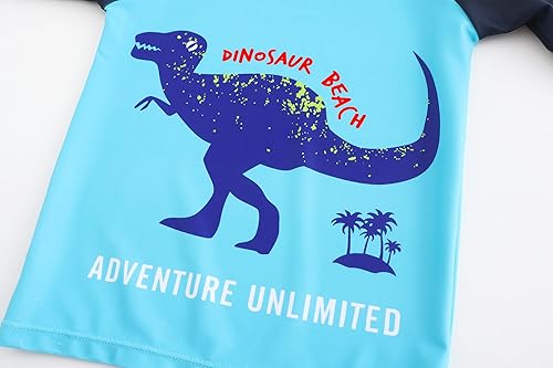 Vista 5 de Traje de baño de 3 piezas para niños pequeños y bebés, conjunto de camiseta de natación UPF 50+