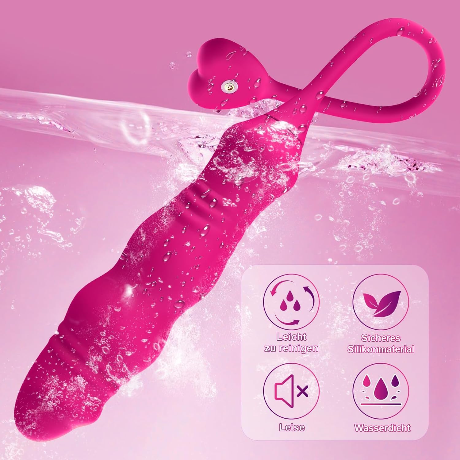 tor for G-spot - vibrazioni silenziose, asta telescopica a 3 posizioni, 9 modalità di vibrazione controllabili tramite applicazione, pacemaker, sextoy per coppie