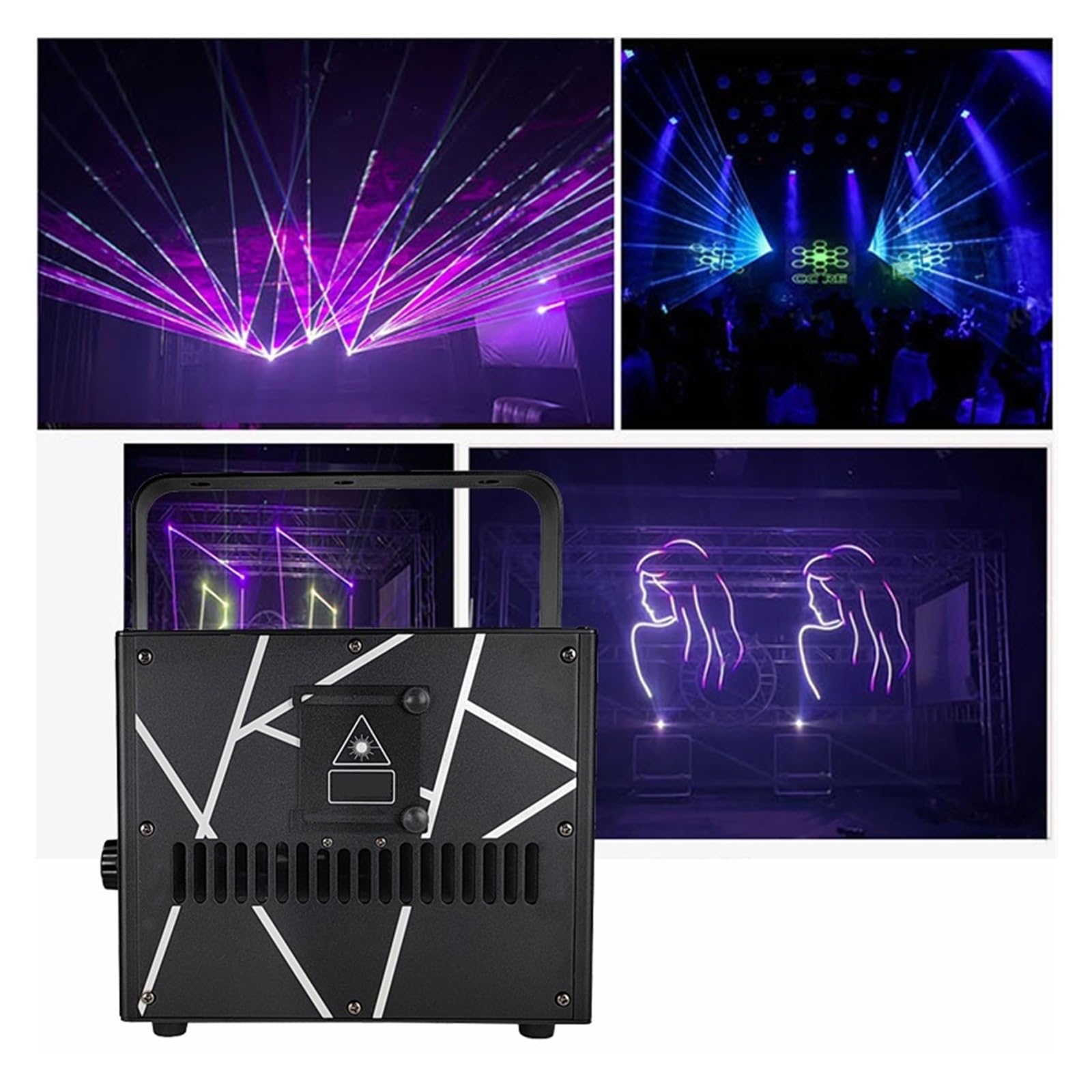 Luci da palcoscenico, 5W 8W 10W RGB Light ILDA Animazione Fascio Scanner Proiettore da palcoscenico Dj Disco Party Christmas Stage Effect Lights(10w)