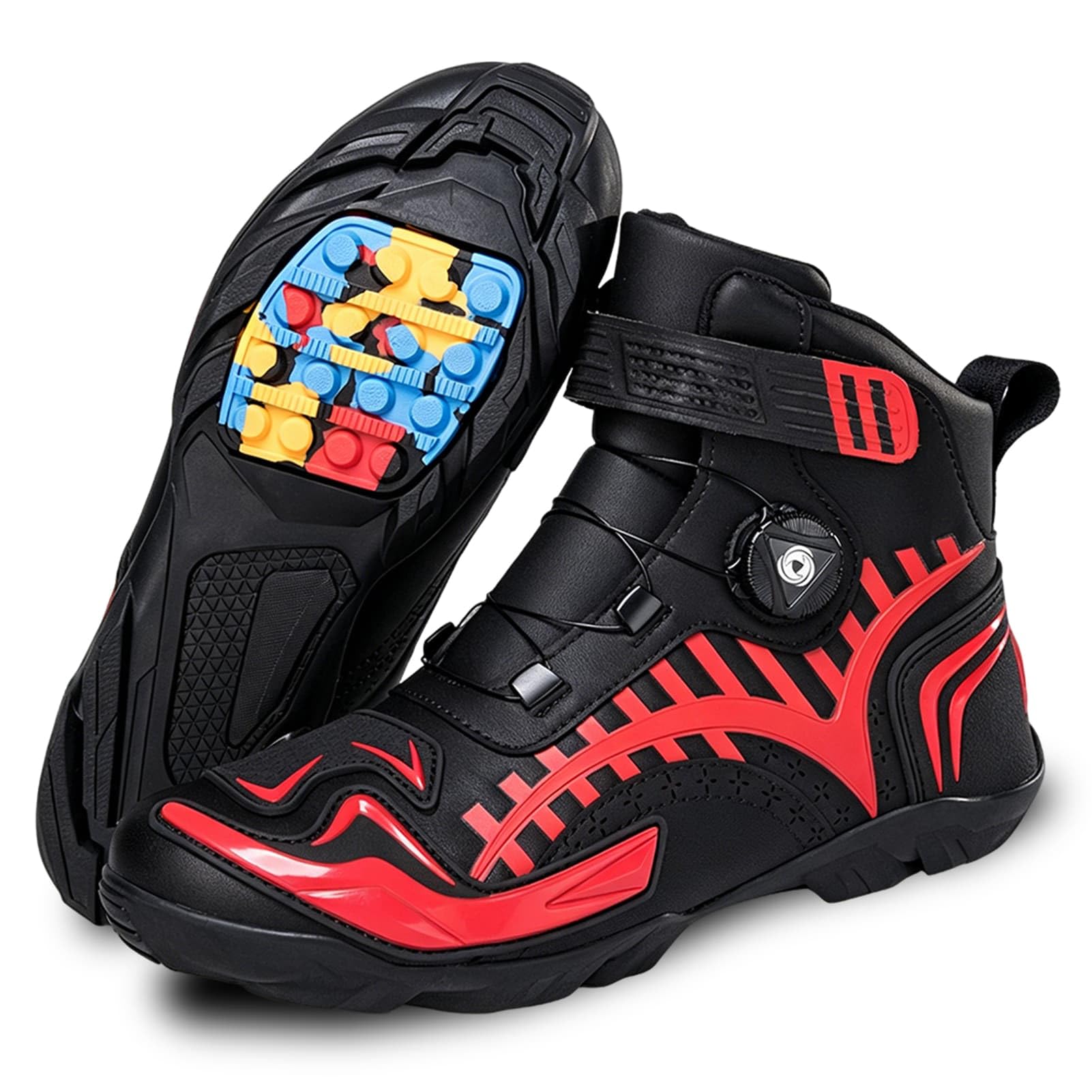 Botas de Moto de Cuero para Hombres Botas Protectoras de Motocicleta