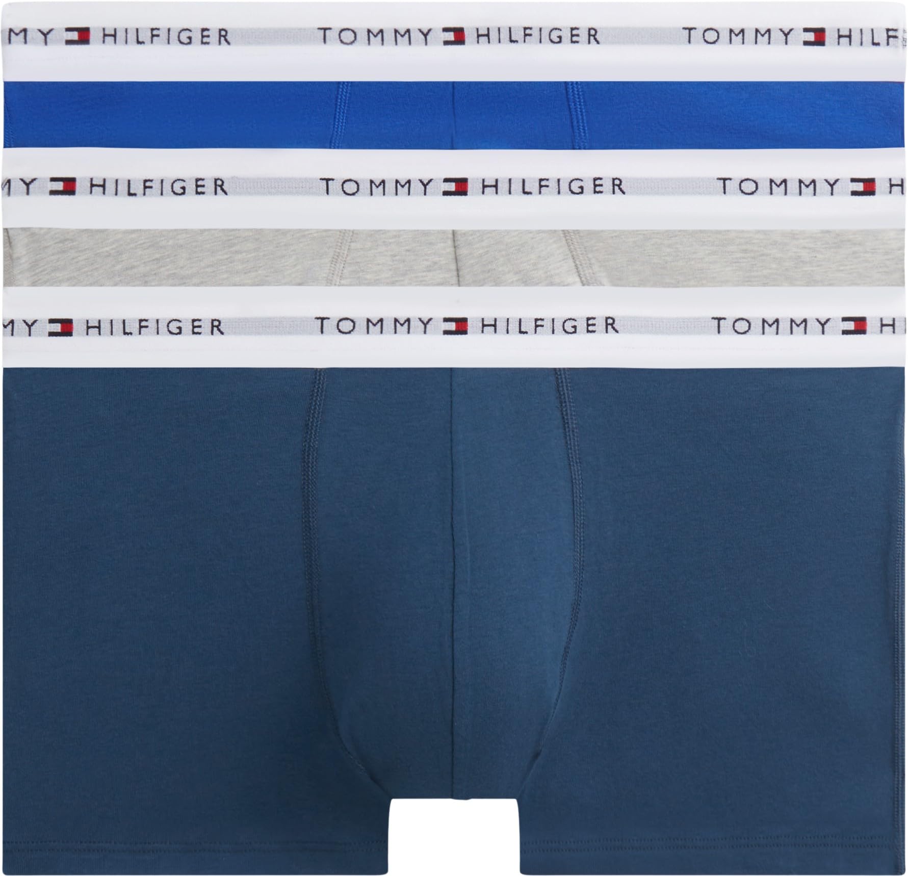 Tommy Hilfiger Men 3P Trunk Um0Um03889 Trunk, RED (Noble Blue/Ice Grey Hthr/Blue Jean), S