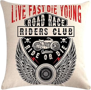 KUSTOM FACTORY Coussin Moto Roue Ailée Ride Or Die Vintage