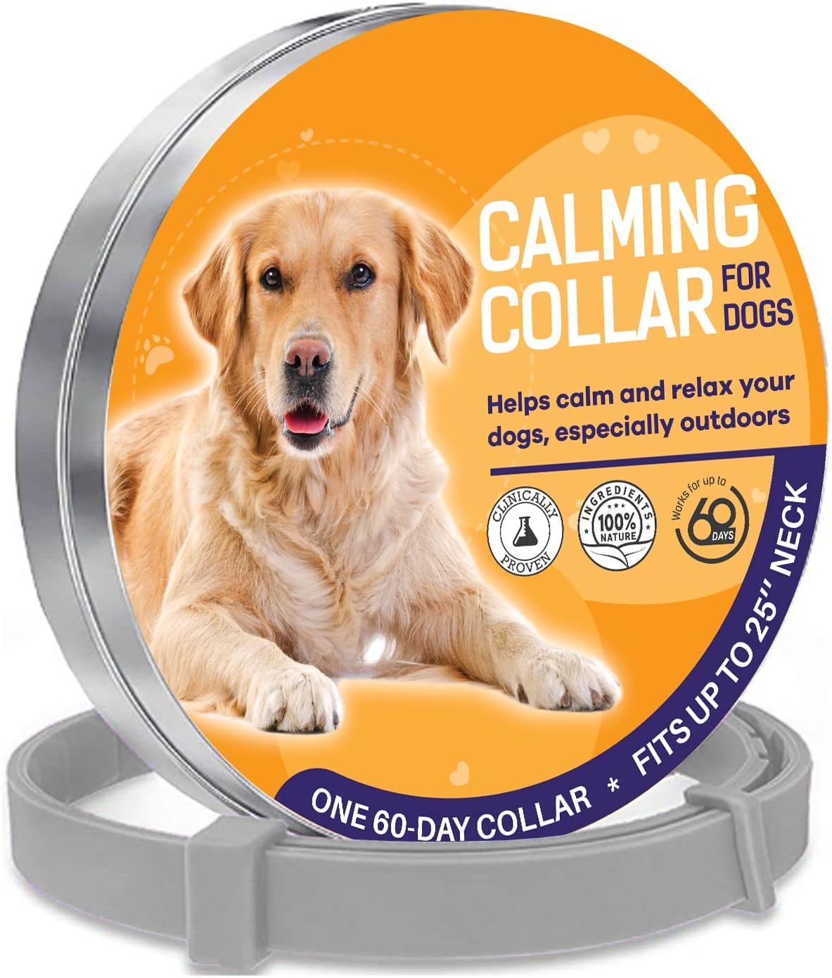 EnerCal Dog Calming Collar 25 Inches Adjustable Calming
