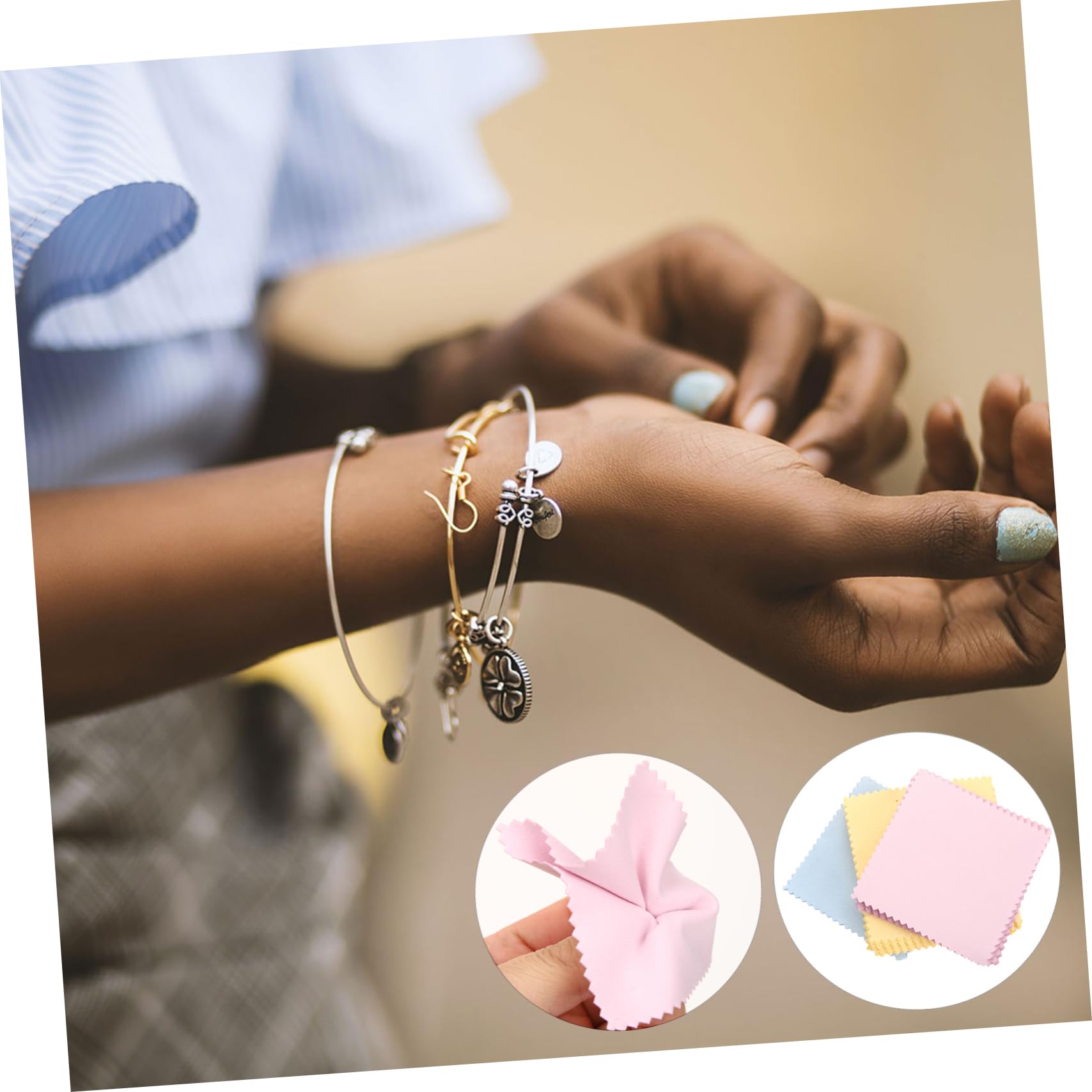 Tofficu 240stücke Reinigungstücher Für Brillen Schmuck Und Displays Weiche Wiederverwendbare Mikrofasertücher Zufällige Farben Effektiven Entfernung Von Schmutz Öl Und
