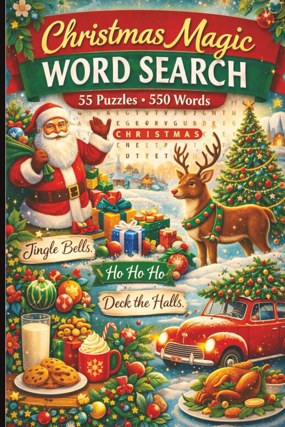 : Christmas Magic Word Search: A Festive Holiday Puzzle Book Packed with Santa, Reindeer, Traditions & Cozy Christmas Fun
