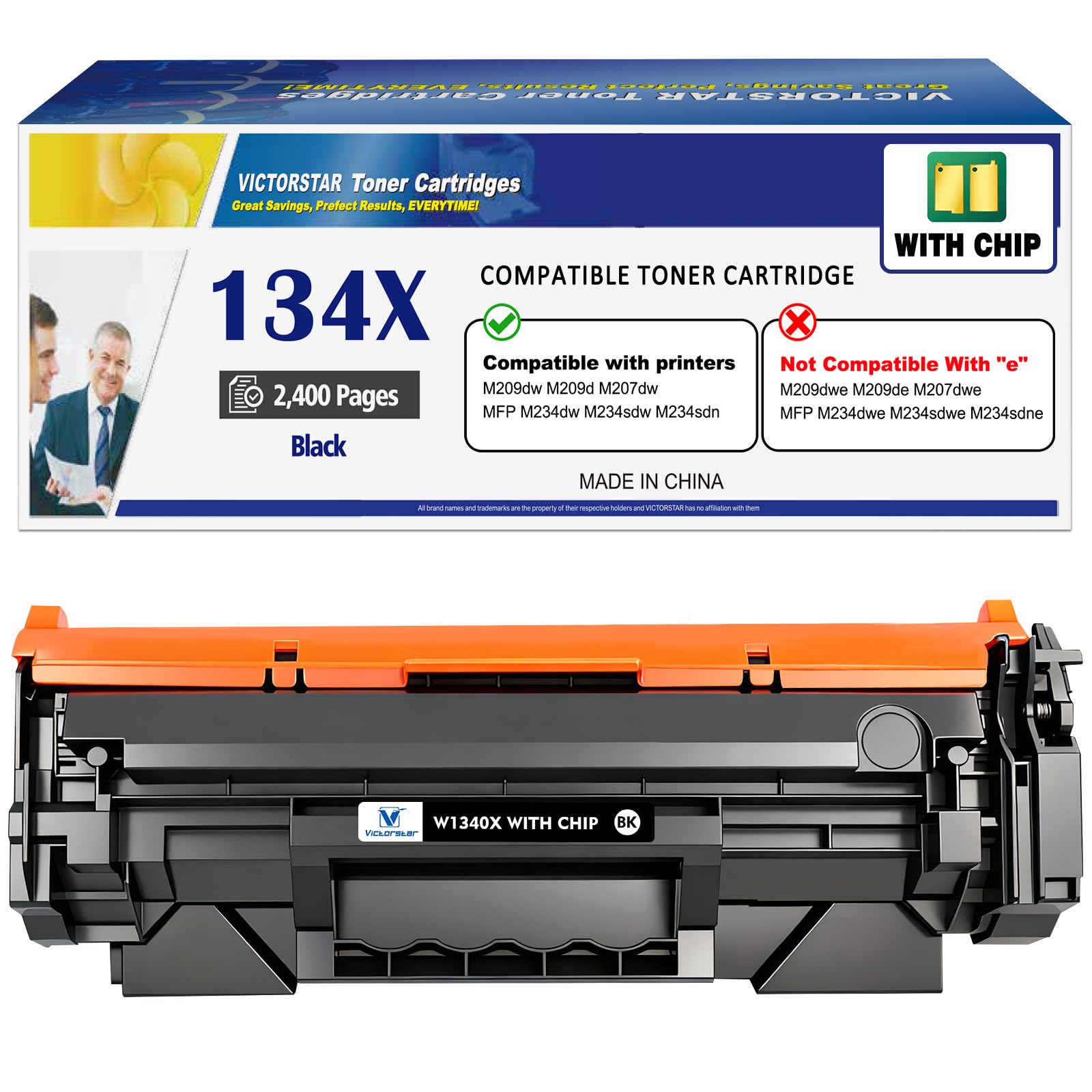 Photo 1 of VICTORSTAR 134X W1340X Compatible Toner Cartridge Black