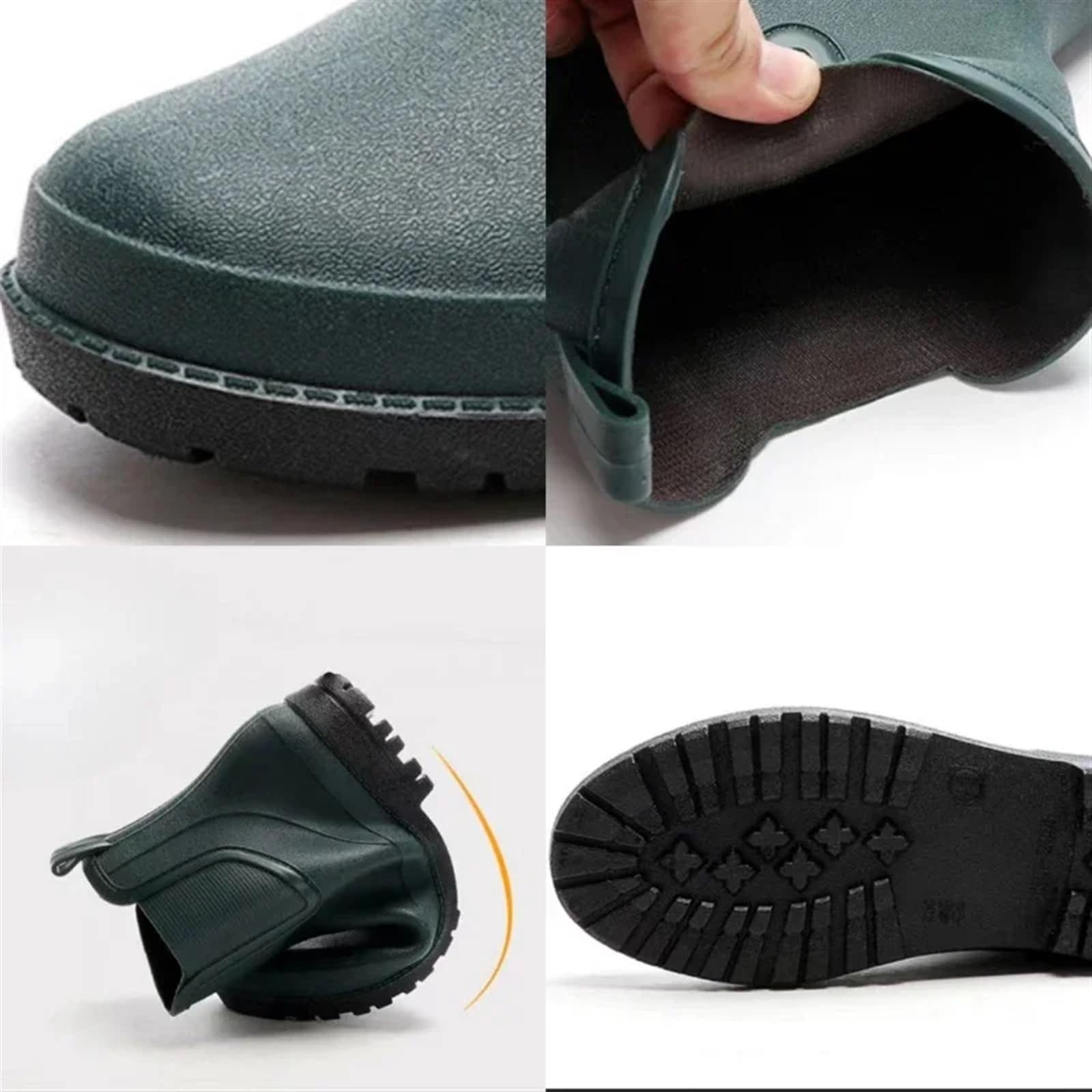Scarpe Da Pioggia Uomo Stivali da pioggia corti uomo, scarpe in gomma impermeabili, stivali comodi, lavoro maschili