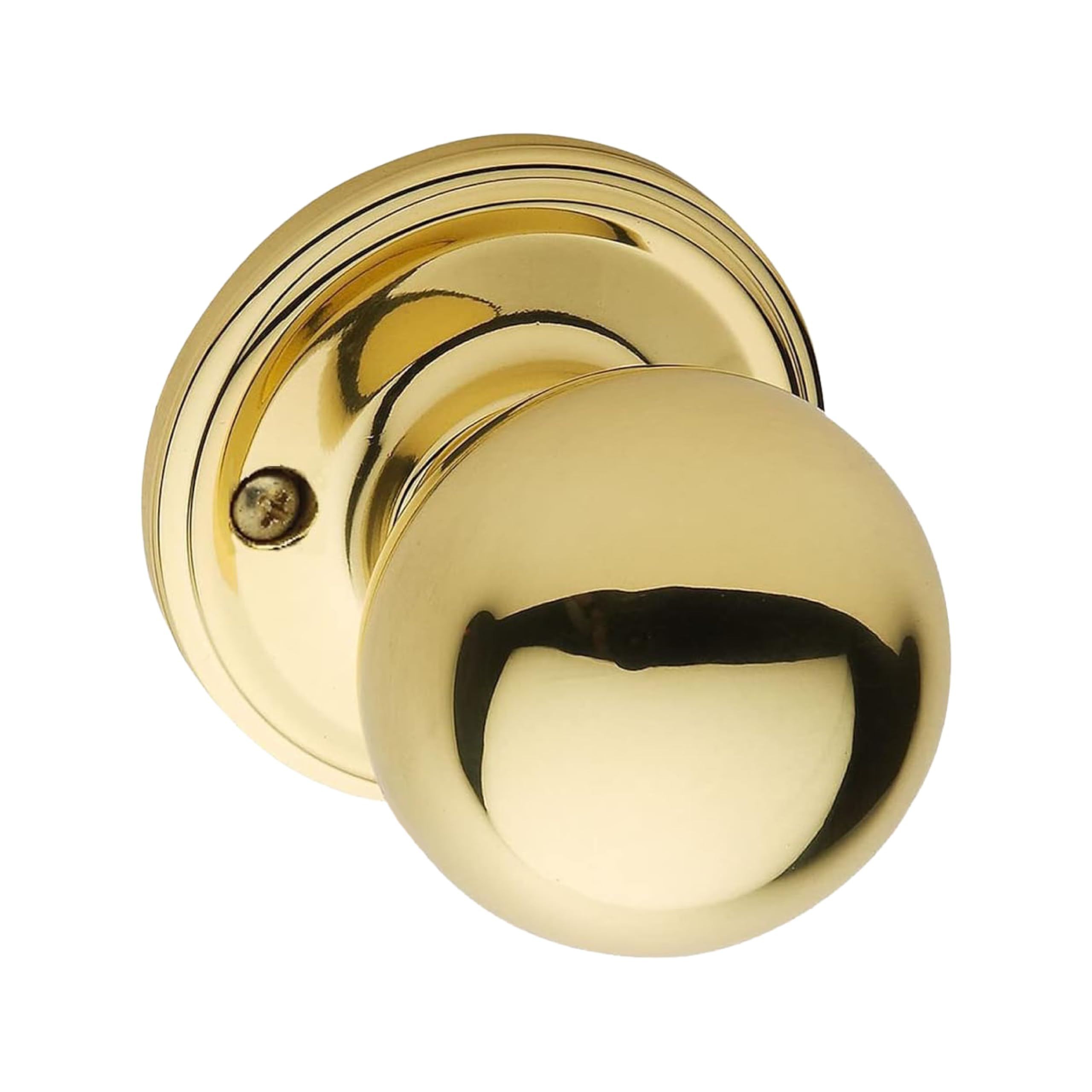 Copper Creek BK2090PB Ball Dummy Door Knob, Polished Brass