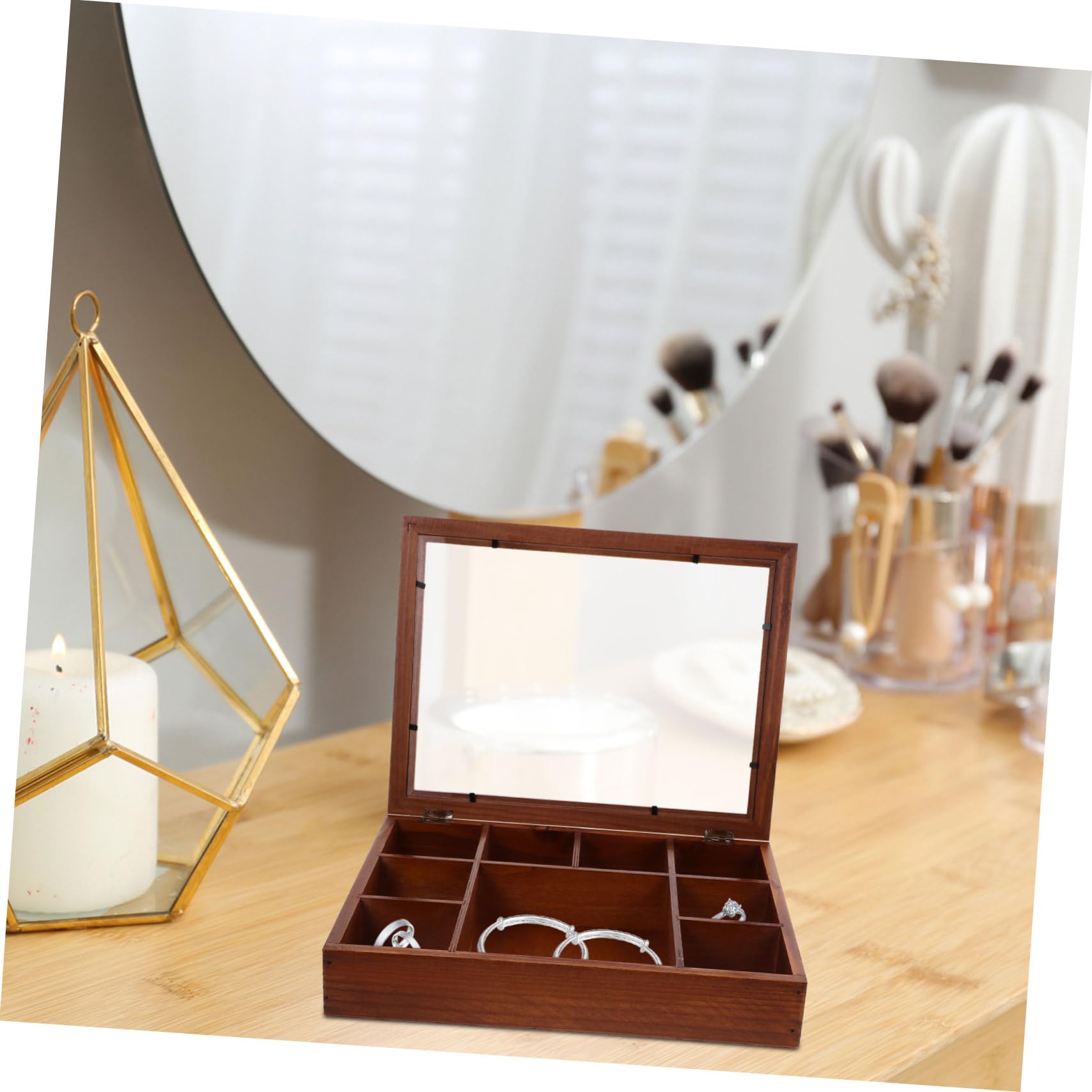 VALICLUD Vintage Schmuckbox Golden - Multifunktionale Aufbewahrung Für Schmuck & Kosmetik