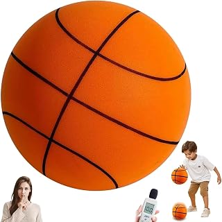 Silent Basketball Size 7(29.5“), Soft Foam Ball Soundless for Quiet Dribbling and Indoor Training, Soundless Indoor Training Quiet Ball Gift for Youth