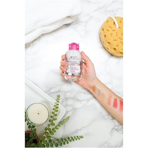Miniatura 6 de Garnier Skin Active Agua limpiadora micelar, todo en 1, para todo tipo de piel, tamaño de viaje, 3.4 onzas, (paquete de 4)