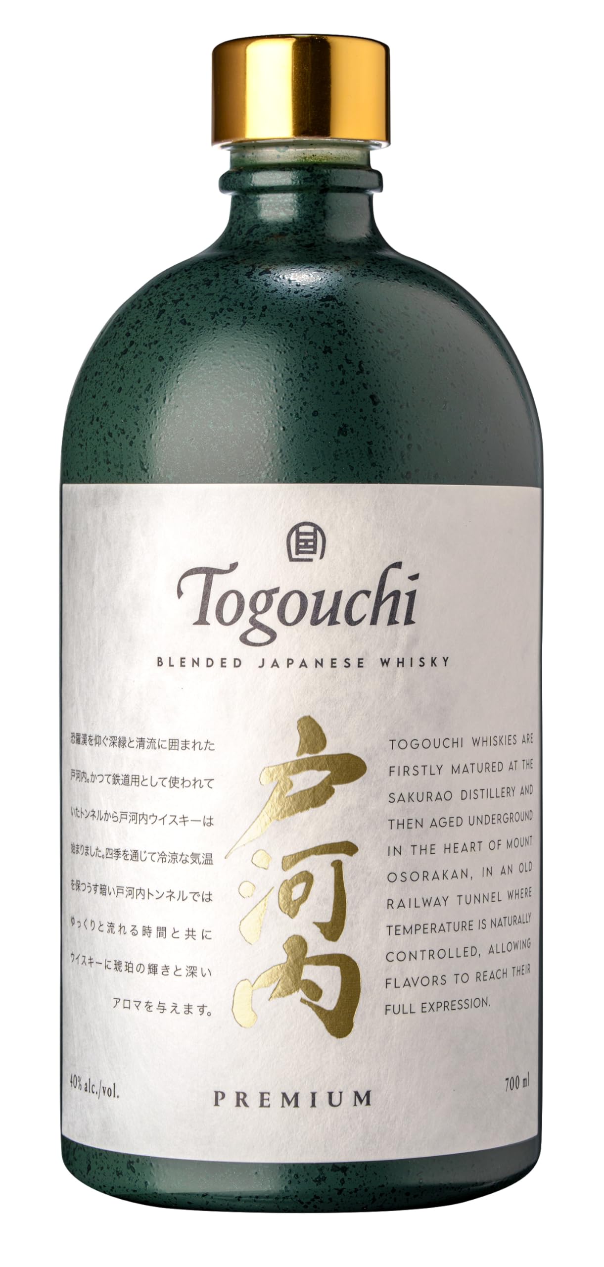 Togouchi Premium | Japanese Blended Whisky | in Bourbonfässern gereift | Noten von Vanille | Walnuss und Marzipan | 100% Gerste | aus Japan | 40% Vol. | 0,7 Liter