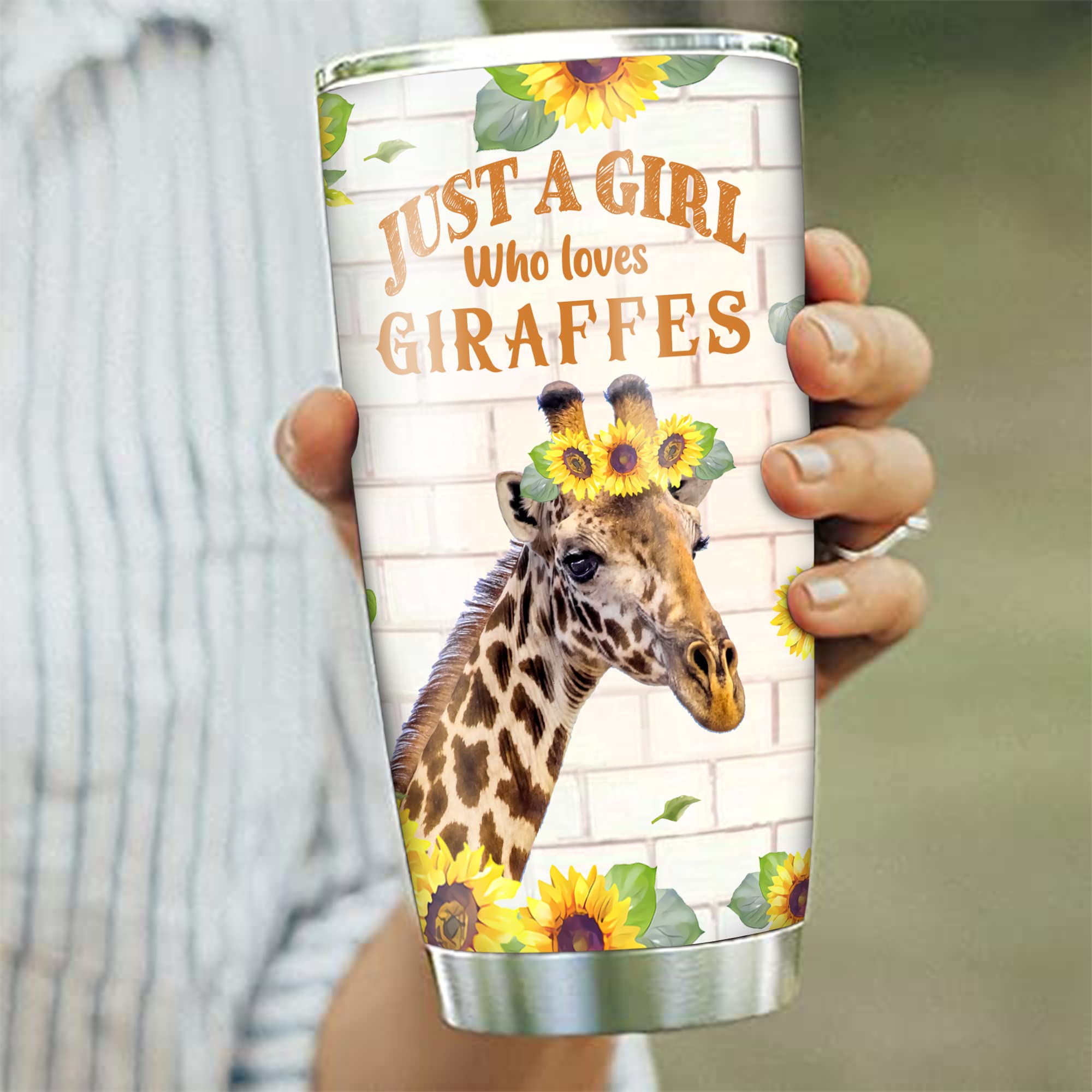 Onebttl 20oz Giraffe Tumbler – Insulated Stainless Steel Cup With Lid & Straw, Perfect Gift For Giraffe Lovers - View #13