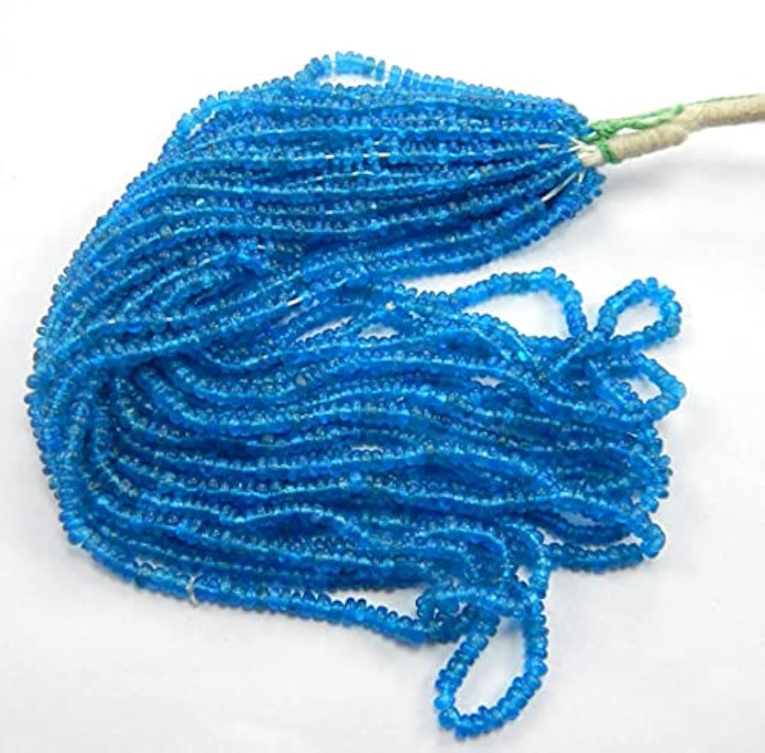 Apatite néon de qualité supérieure LKBEADS en collier 17"