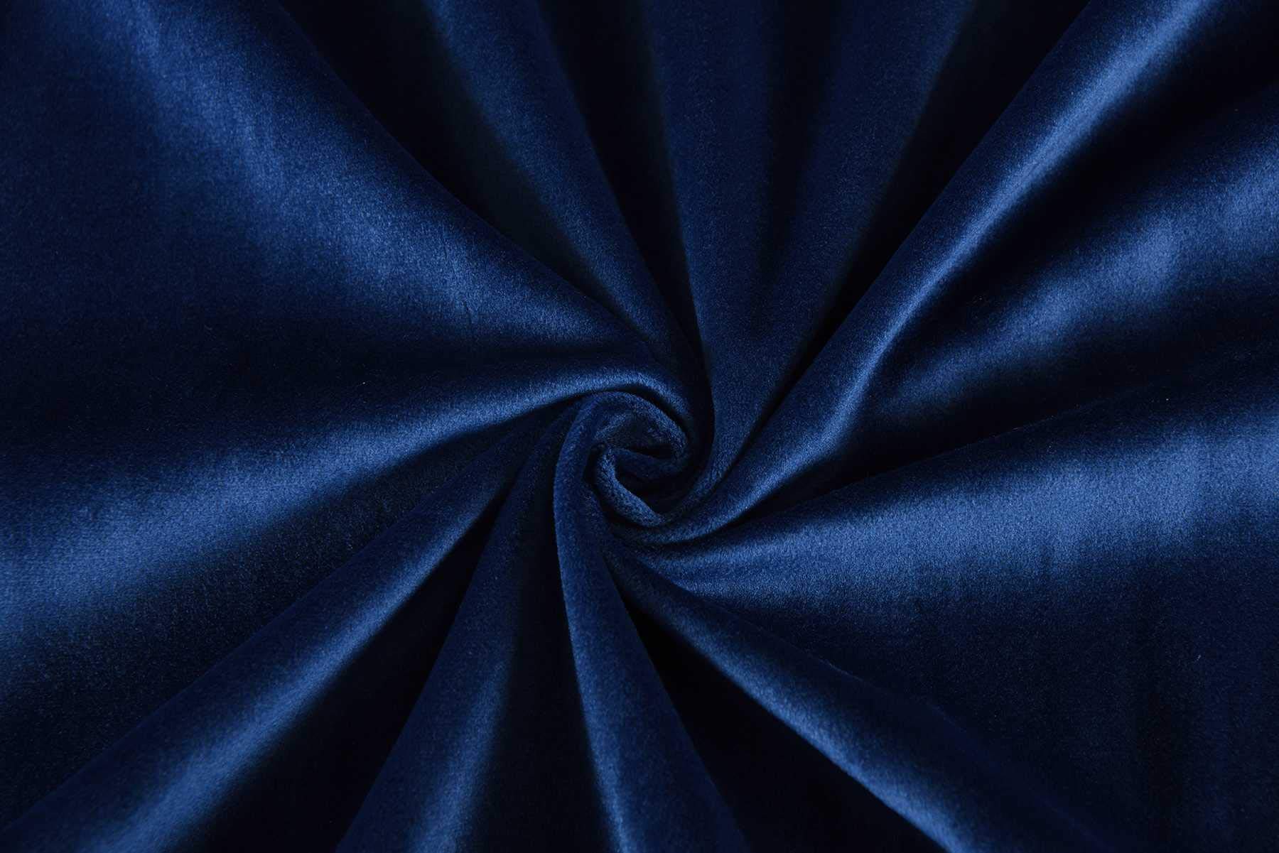 Gardinenbox Milano 20357 Lot de 2 Rideaux occultants, en Velours, Opaques, avec Passants de Tunnel, Bande à Repasser, pouvant être raccourcies, Bleu, 280 x 135 cm (H x l)