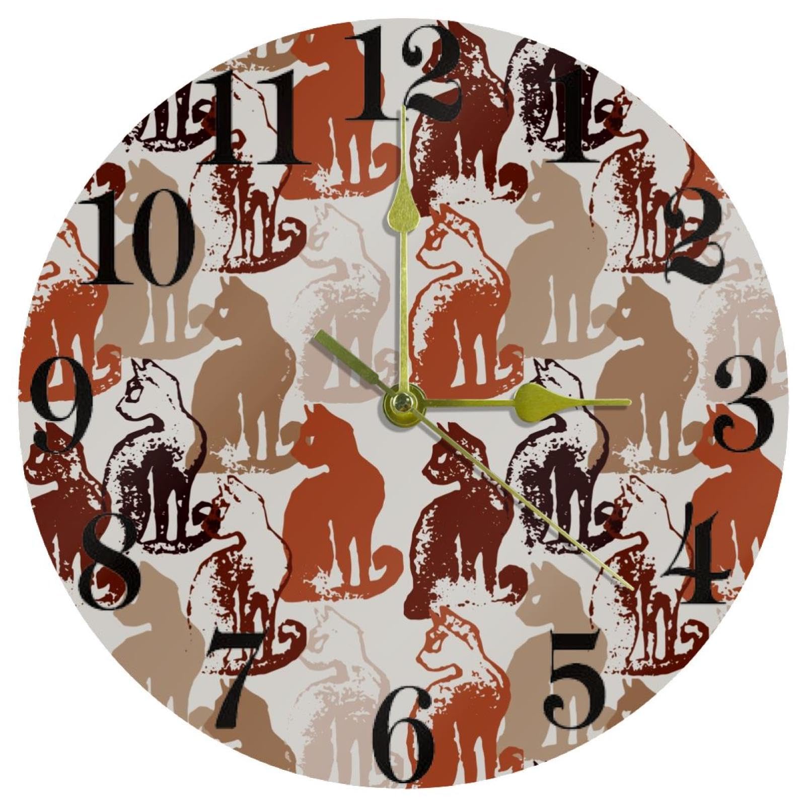 Horloge murale silencieuse quartz sans tic-tac fonctionnement à piles ronde Sloppy Strokes