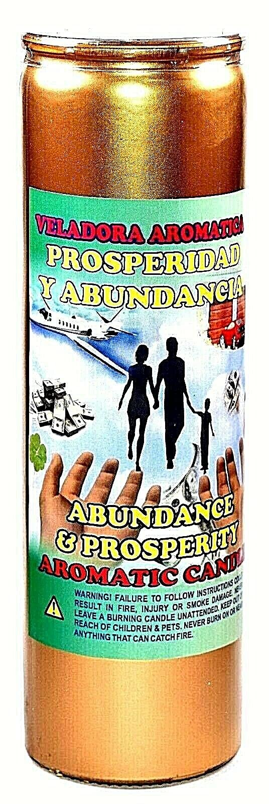 1 Piece Abundance & Prosperity Candle -PROSPERIDAD & ABUNDANCIA Cocktail Aromatic Gold