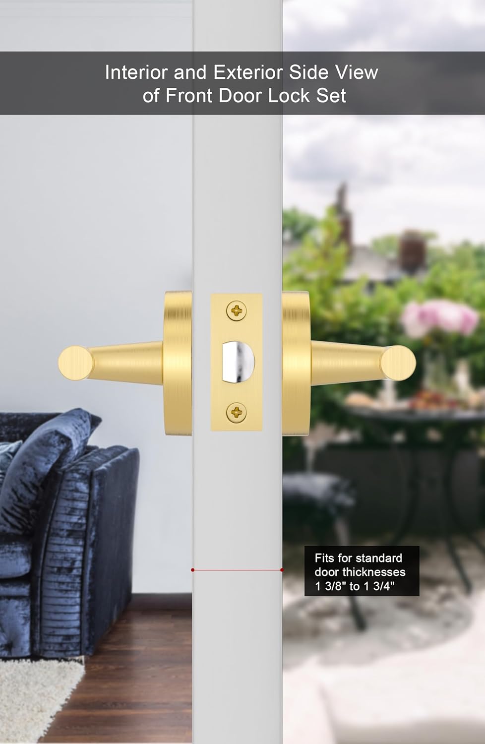 goldenwarm 7Pack Passage Door Handle