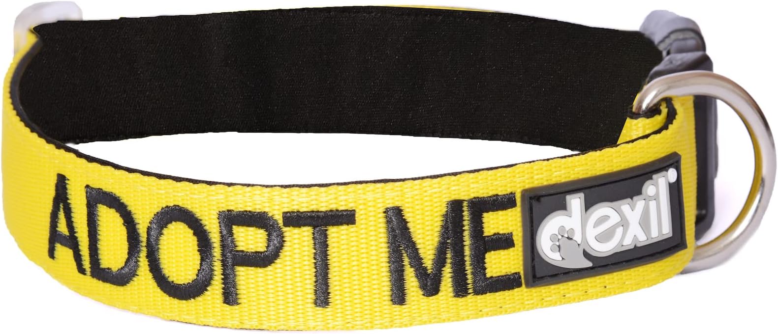 ADOPT ME (I Need A New Home) Yellow Colour Coded S-M L-XL Dog Collars PREVENTS Accidents By Warning Others Of Your Dog In Advance (L-XL)