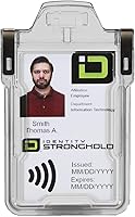 Vista 8 de Identity Stronghold Tarjetero seguro con bloqueo RFID para 1 tarjeta - Tarjetero de identificación de plástico duro resistente - Moldeado