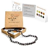 Amber Guru Baltic Amber Necklace (Authentic, Certified) - 12.5 inches - Unisex Jewelry - Polished Real Amber Beads - Proud to Deliver Genuine Baltic Sea Wonder Handmade