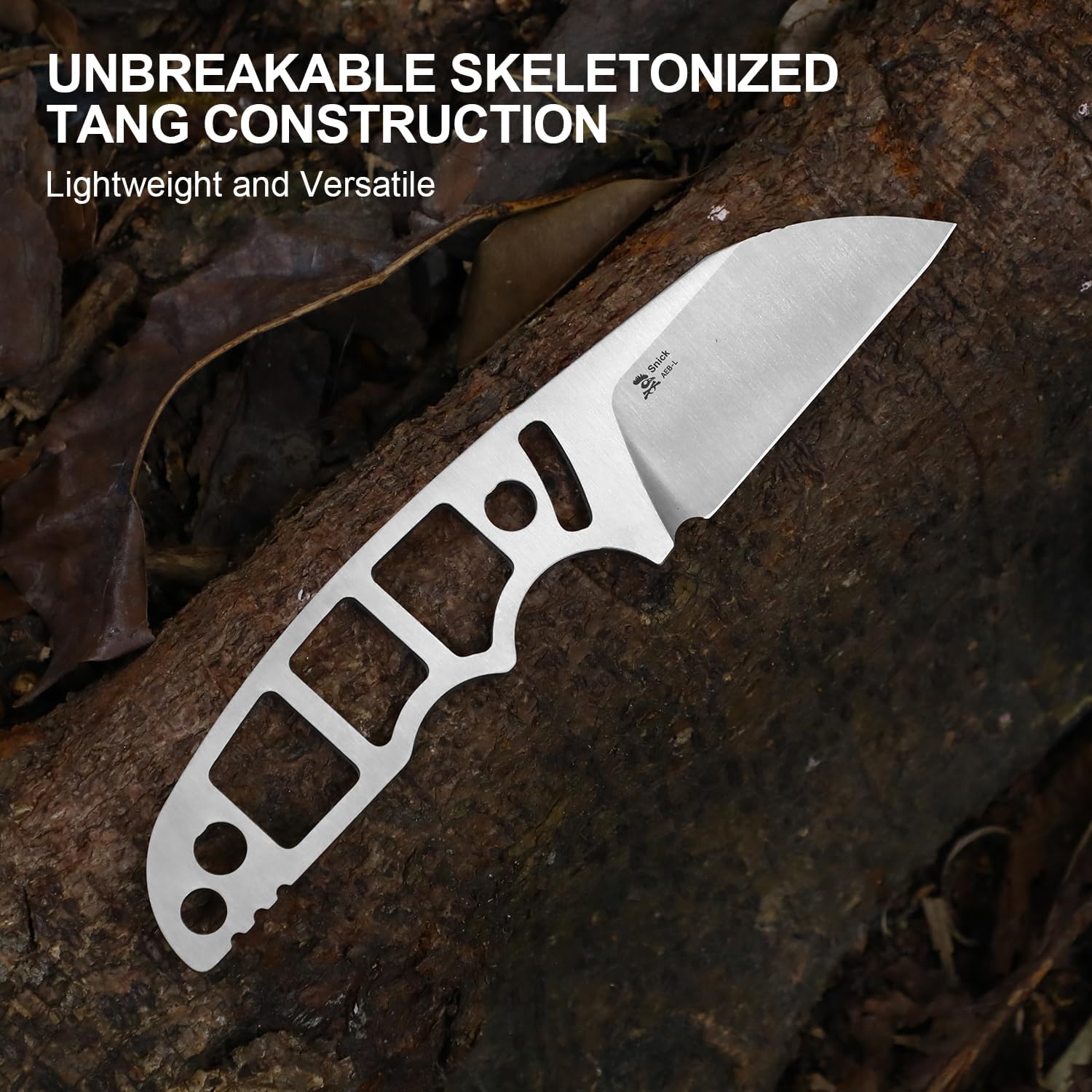 Kizer Snick Fixed Blade Knife with Sheath, 2.68" AEB-L Steel Sheepfoot Camping Knife with Black G10 Handle, EDC Knives for Hiking 1085A1