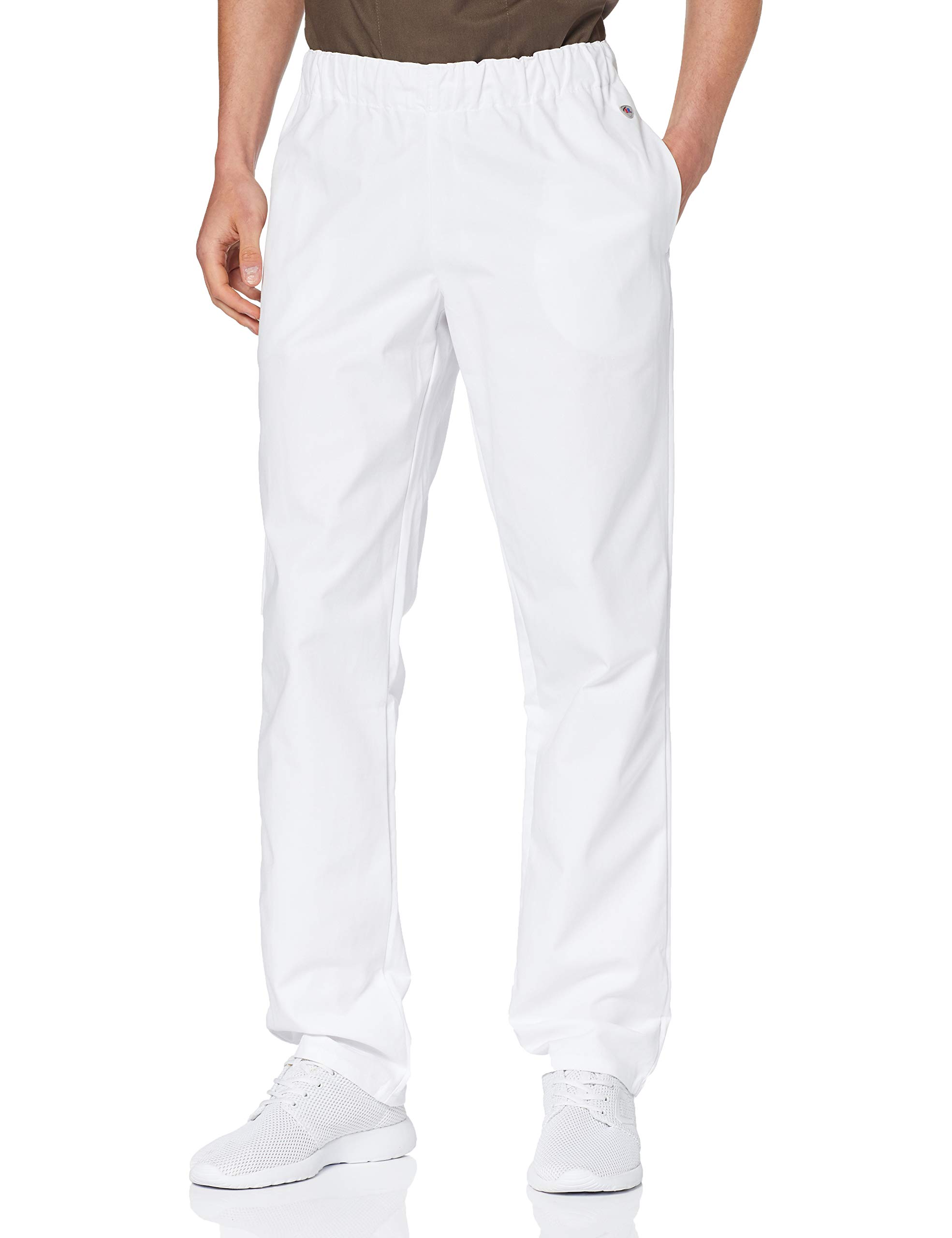 BP 1645-130-21/Ml, Unisex trousers, with elasticated waist 205,00 g/m², Pure cotton, Color white, Size Ml