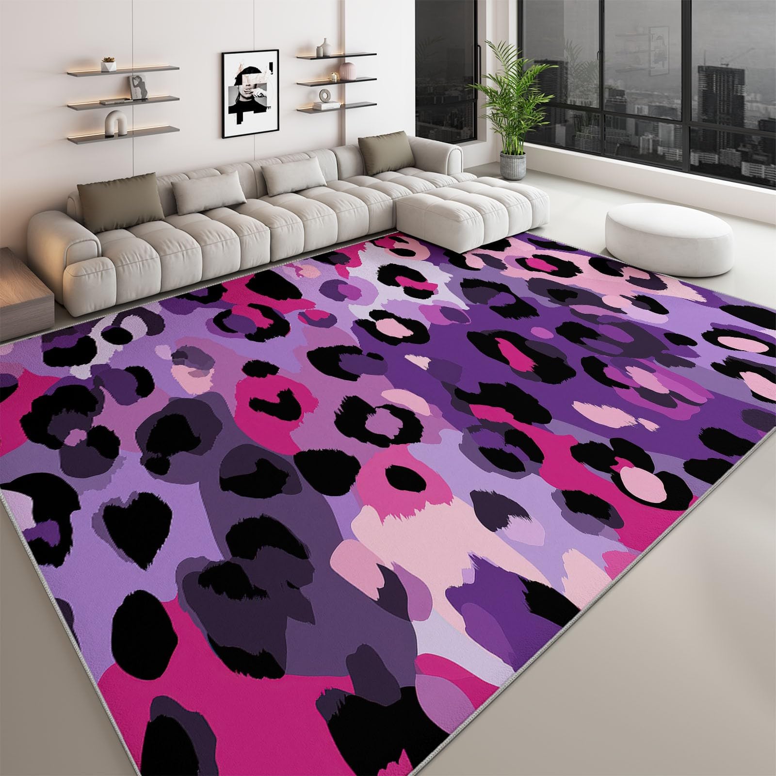 Tapis de salon antidérapant et lavable en machine pour entrée et cuisine