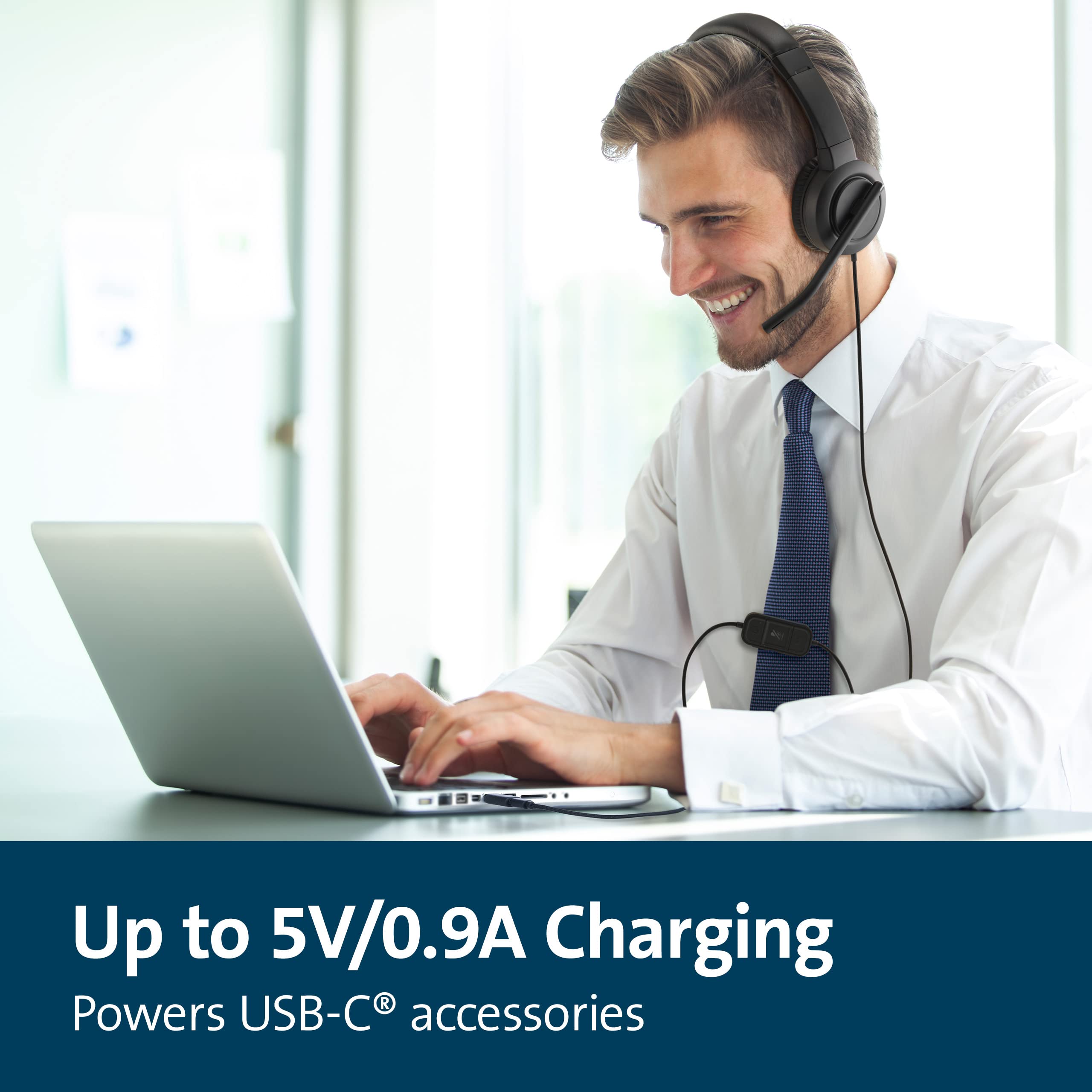 Kensington CA1020 USB A auf USB C Adapter, USB C Buchse auf USB A Stecker Konverter (K33478WW)