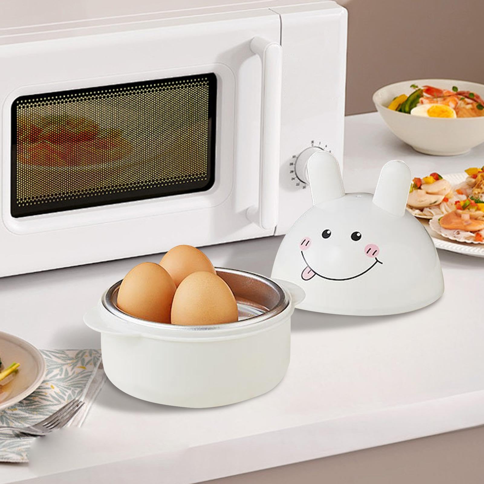 Mikrowellen-Eierkocher Für 4 Eier - Süßer Enten-Dampfgarer 15,3cm