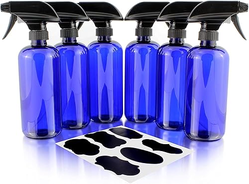 Miniatura 9 de Botella de plástico, de aerosol, con pulverizadores resistentes de vapor, etiqueta para pizarrón (6 unidades) sin BPA, n. 1, uso para aromaterapia,