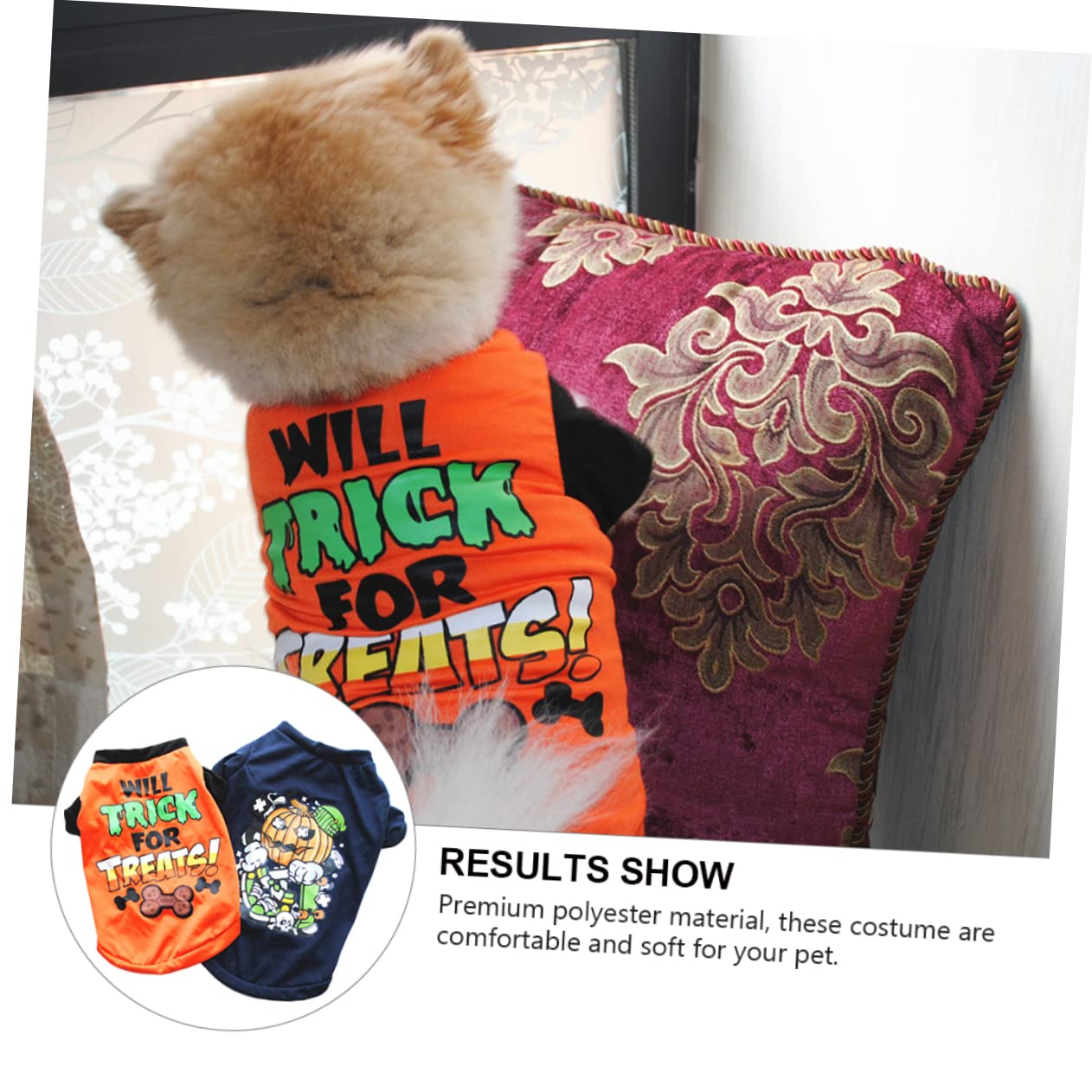 Didiseaon 6pezzi Costume Per Cani Di Halloween Da Maglietta Per Animali Domestici Design Divertente e Vestiti Per Cuccioli Comodi e Caldi Adatto Per Festività e Occasioni Speciali