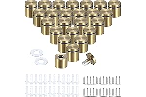Sumnacon 24 Pcs 1 x 1 Inch Brass Standoffs- Sturdy Stand Off...