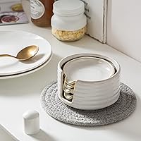 Vista 8 de Soporte de cuchara de cerámica, soporte para cucharas, platos de salsa de soja con soporte para cocina, juego de platos de salsa para el hogar