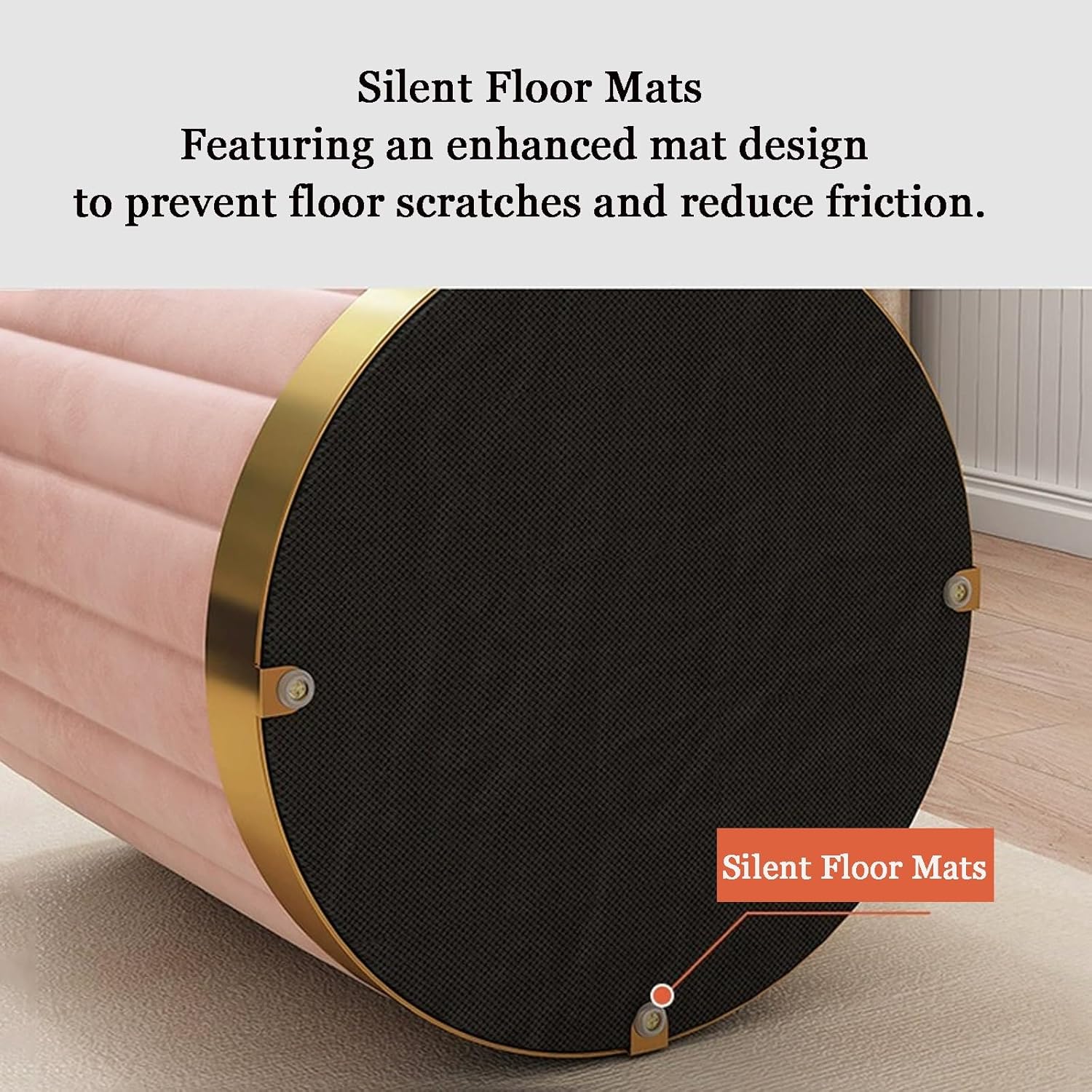 Entryway Shoe Changing Storage Ottoman Round Vanity Stool with Storage Upholstered Foot Rest Stool Round Ottoman with Storage and Gold Plated Base Storage Ottoman(B)