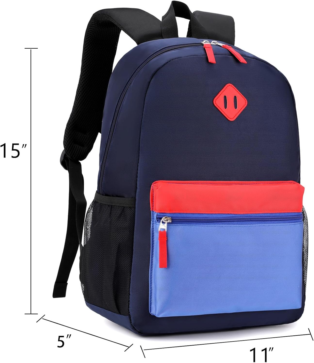 Toddler Backpack, Preschool Backpack for Kids Boys and Girls Kindergarten Preschool Bookbag with Chest Buckle 3-6Years (Navy Blue, Medium-15inch) - Image 6