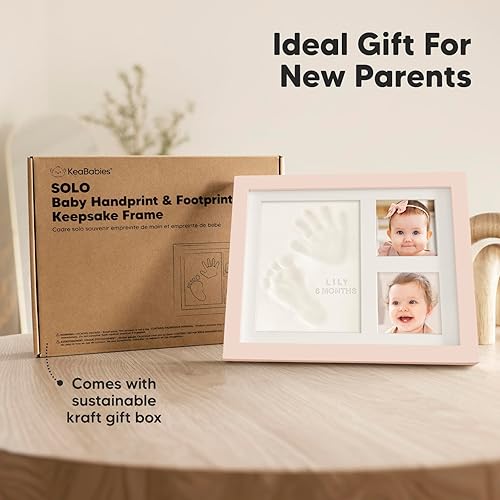 Miniatura 8 de Kit de huellas y manos para bebés, kit de huellas de bebé, recuerdo de bebé, regalos de baby shower para mamá, marco de fotos de bebé para niños y