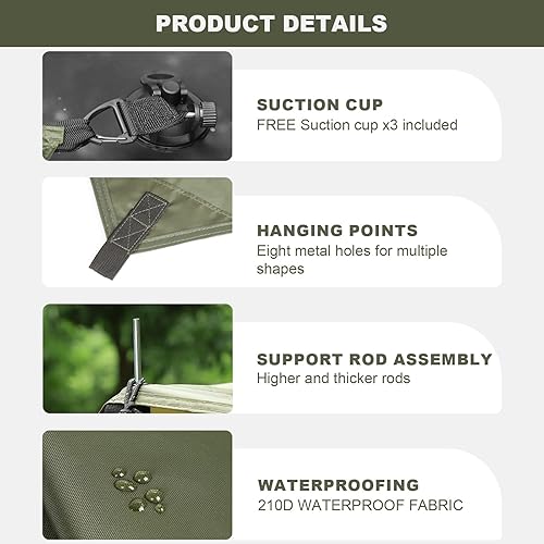 Miniatura 5 de Toldo de coche para SUV no necesita portaequipajes de techo resistente al agua UV50+