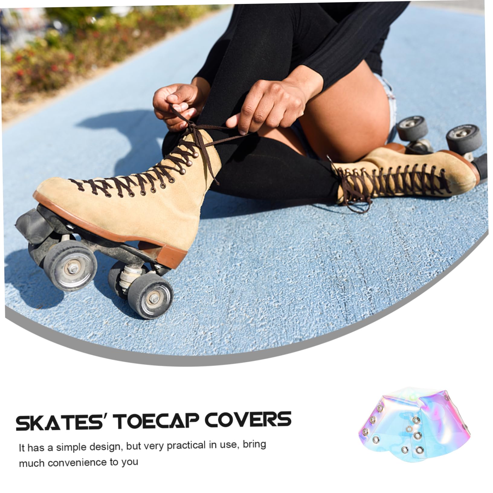 Kisangel Skate-Pads Skate-Schuhe Skateboard Skate-Tool Knöchel-Gel-Ärmel Schlittschuhe zubehör Rollschuhzubehör Skates Schuhüberzug Rollschuh-Zubehör Zehenkappen Rollschuhe PVC