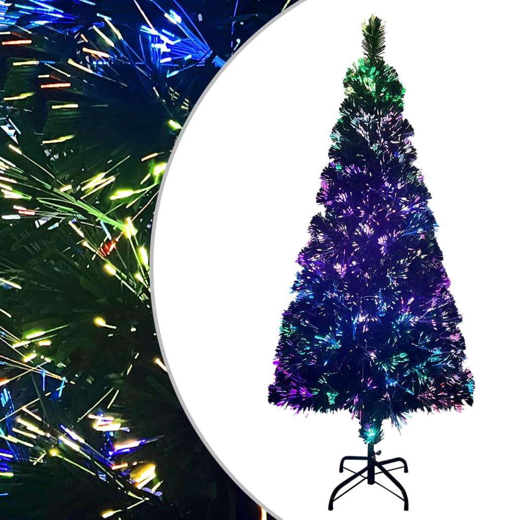 Generico Albero di Natale con Supporto Verde 210 cm in Fibra Ottica,Decorazioni Natalizie,Alberi di Natale-321029