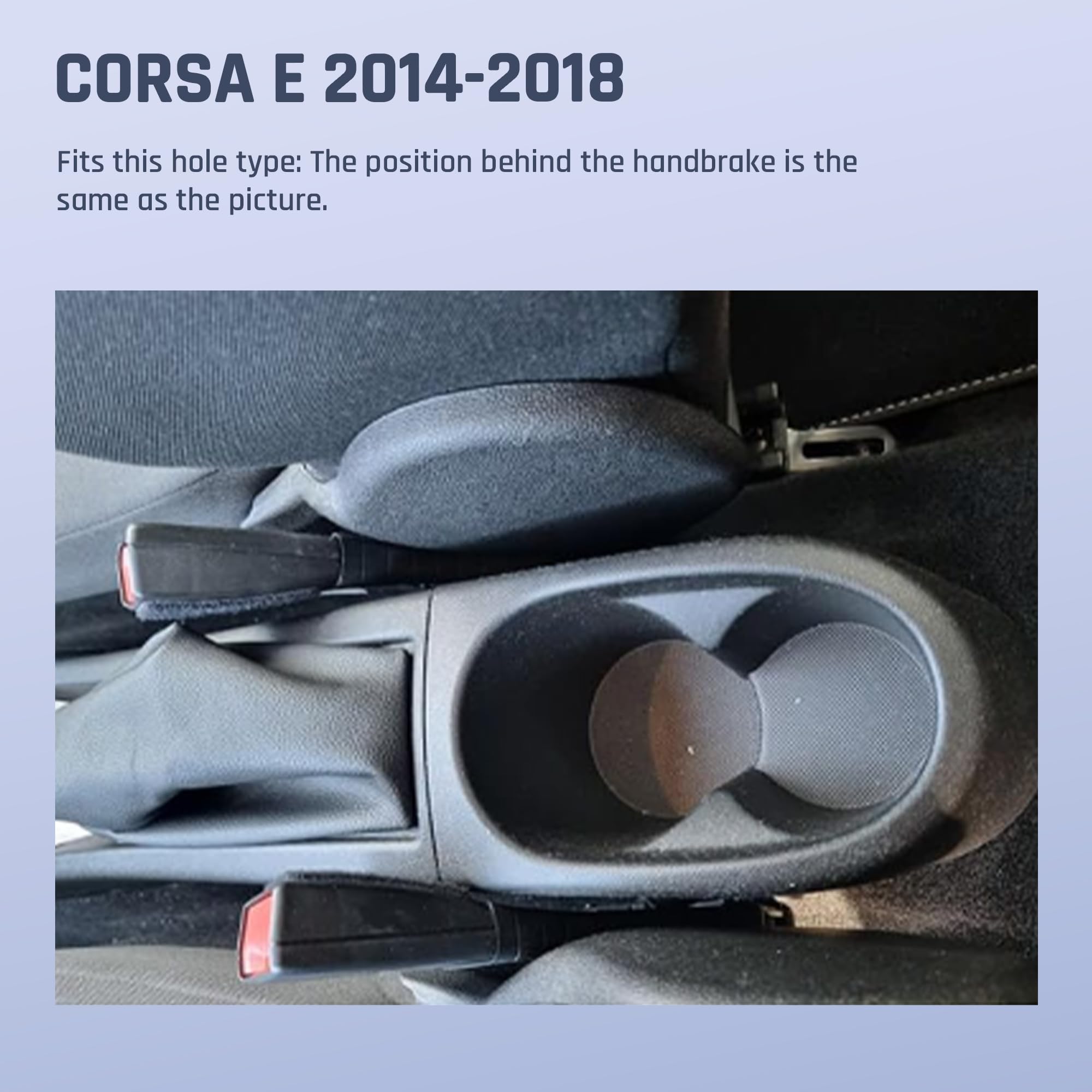KAERGK Autoarmleuningen voor Opel Corsa E 2014-2018 middenconsoles voor auto, dubbele opbergruimte met bekerhouder, eenvoudige montage, comfortabel en duurzaam leer, zwart (zwarte lijn