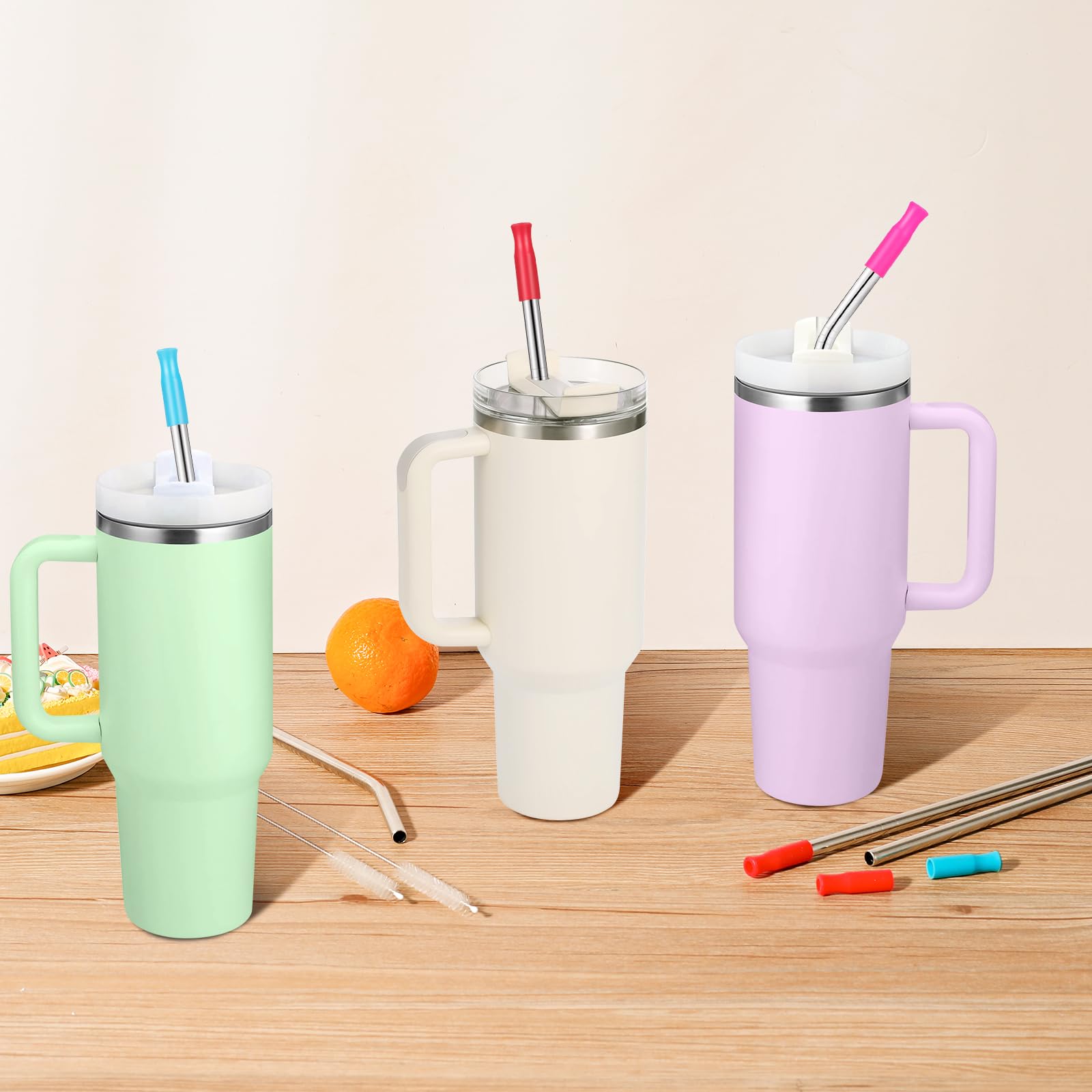 その他 stanley Amazon | Stanley用シリコンチップ付きメタルストロー6本パック