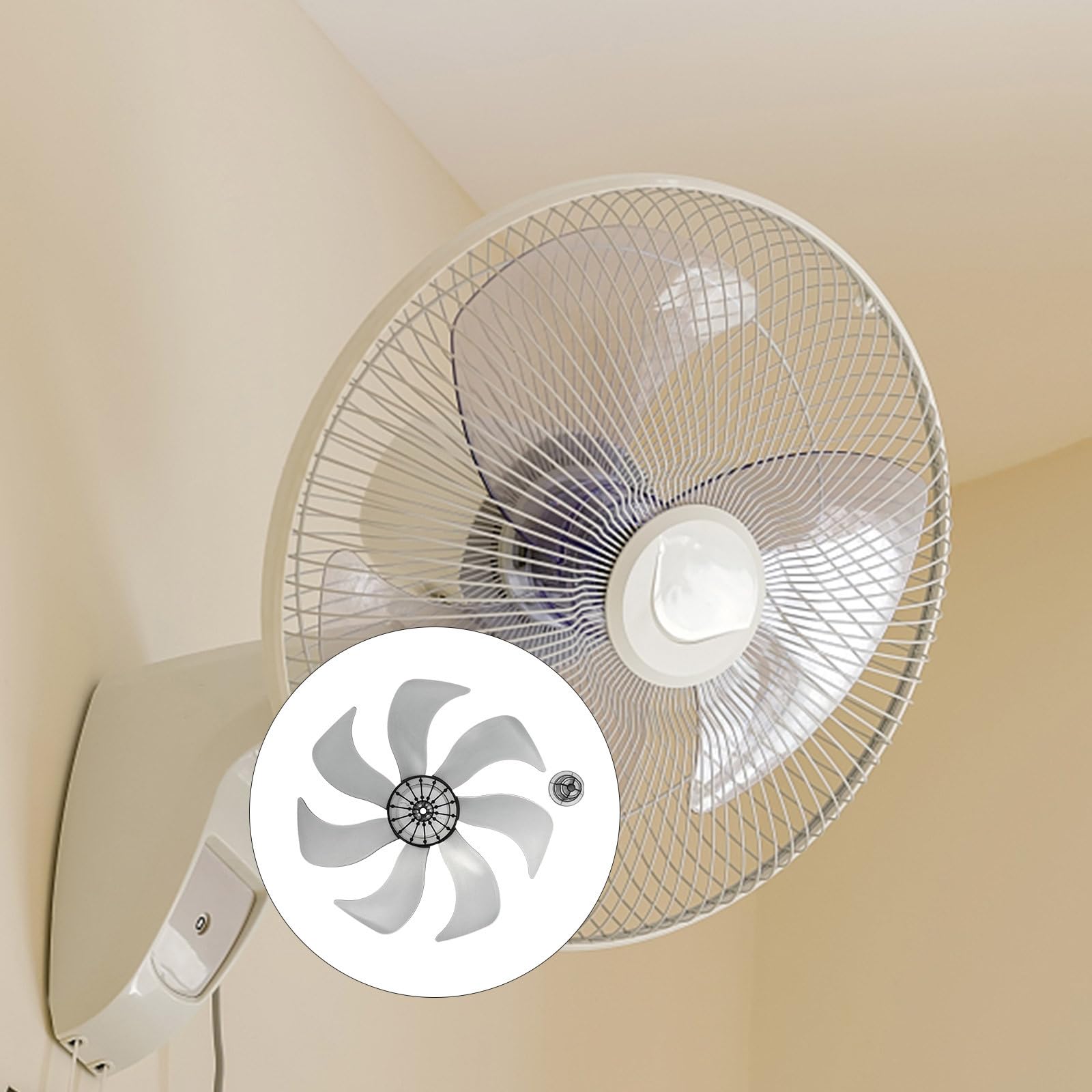 HOMSFOU Aspas de Repuesto para Ventilador de Mesa en PP Negro Acabado Fino y Alta Durabilidad, Accesorio Adecuado para Reparación y Mantenimiento