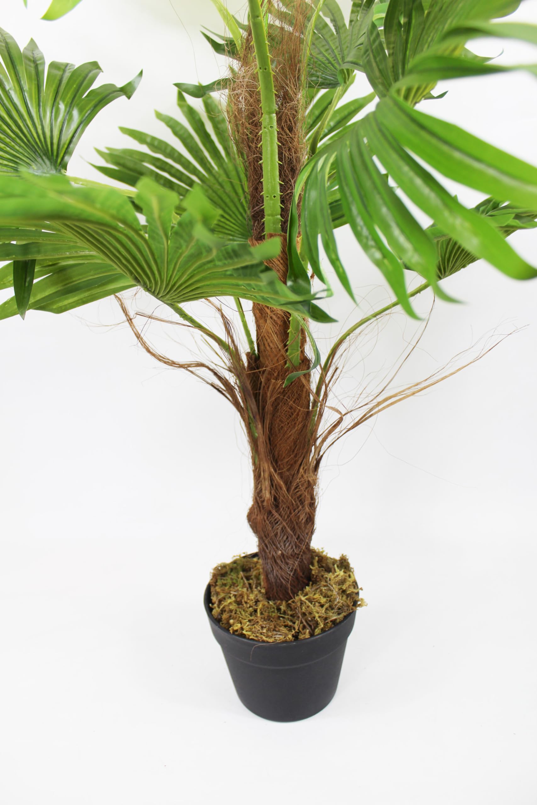 Palmier Artificiel 90 cm 9 Feuilles Plante Tropicale décorative en Pot