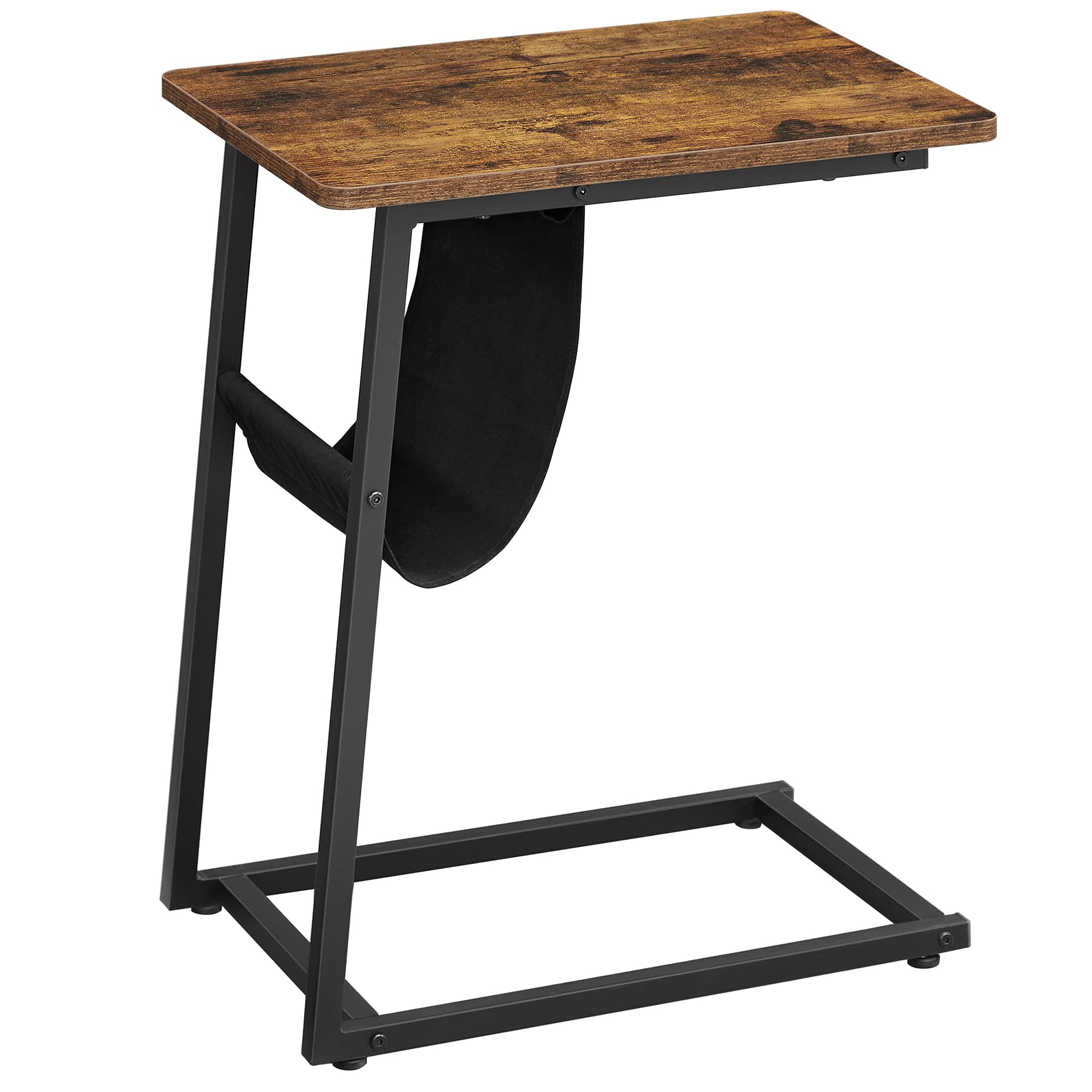 Buy VASAGLE Side End Table with Magazine Holder, CShaped Sofa Table