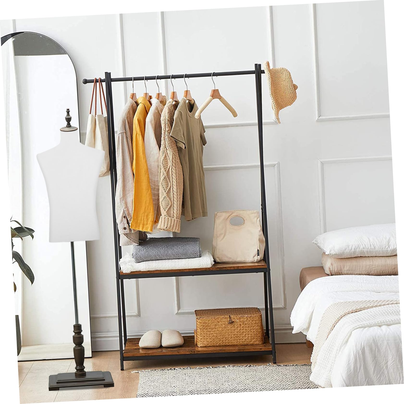 Copri Manichino Maschile in Cotone Bianco per Negozi di Abbigliamento Design Realistico e Facile Installazione, Versatile per Esposizioni e Studi Fotografici