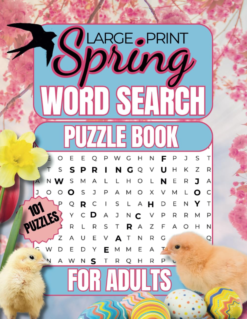 Large Print Spring Word Search: Puzzle Book for Adults with 2000+ Words to Find to Challenge Your Brain and Relax (Word Search Puzzles)