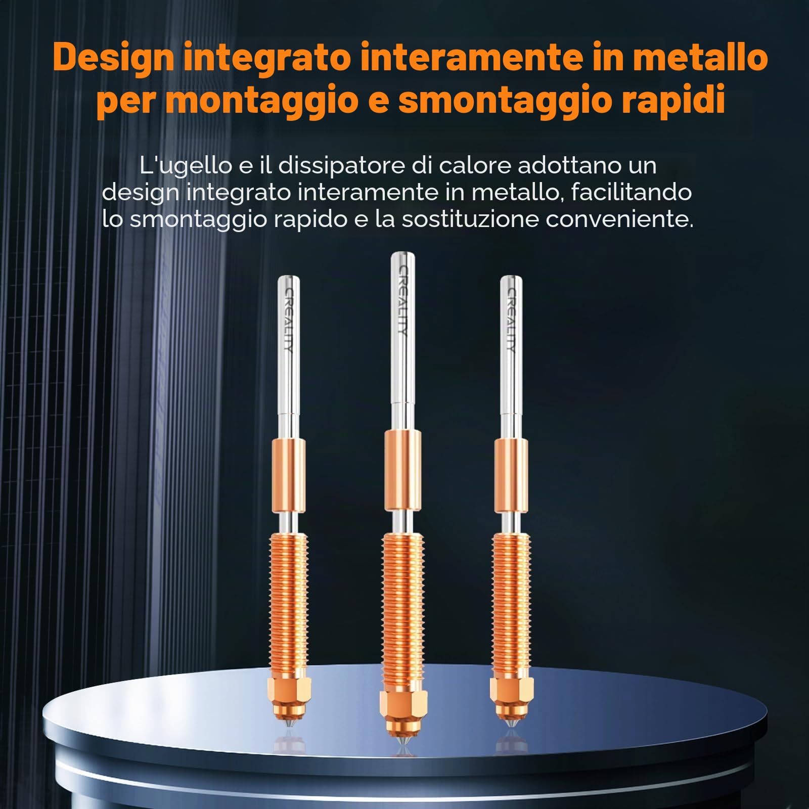 Kit di aggiornamento ufficiale Creality K1/K1 Max/K1C Hotend, kit blocco riscaldante in ceramica serie K1, supporta alte temperature di 300°C, alta velocità di 600 mm/s