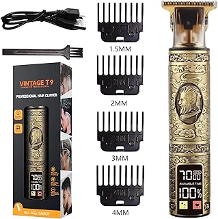 Hair Clippers for Men, Lapluied Professional Electric Haircut, Cordless Hair Trimmer, T-Bladeds Outliner Grooming Rechargeable, Baldheaded Clipper Zero Gapped Beard Trimmer & Grooming Kit Grooming Baldheaded Clipper Rechargeable LCD Display Gifts for Men Knight Style